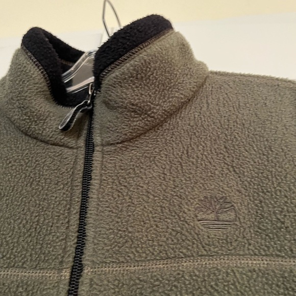 Timberland Army Green Full Zip Polartec Fleece Vest with Pockets. Men's Medium - Picture 15 of 15